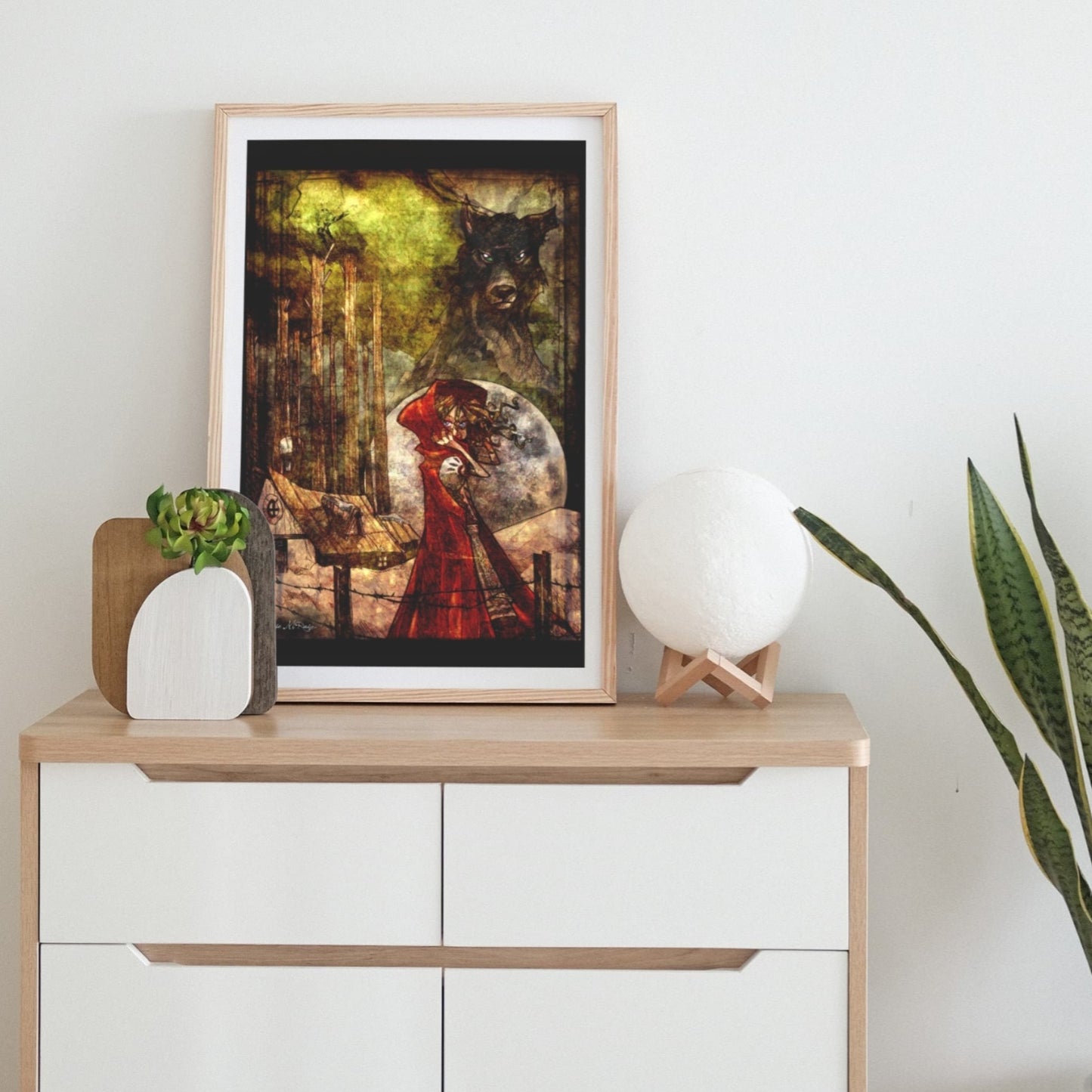Póster Decorativo Gótico - Caperucita Dark Creepy Gótica
