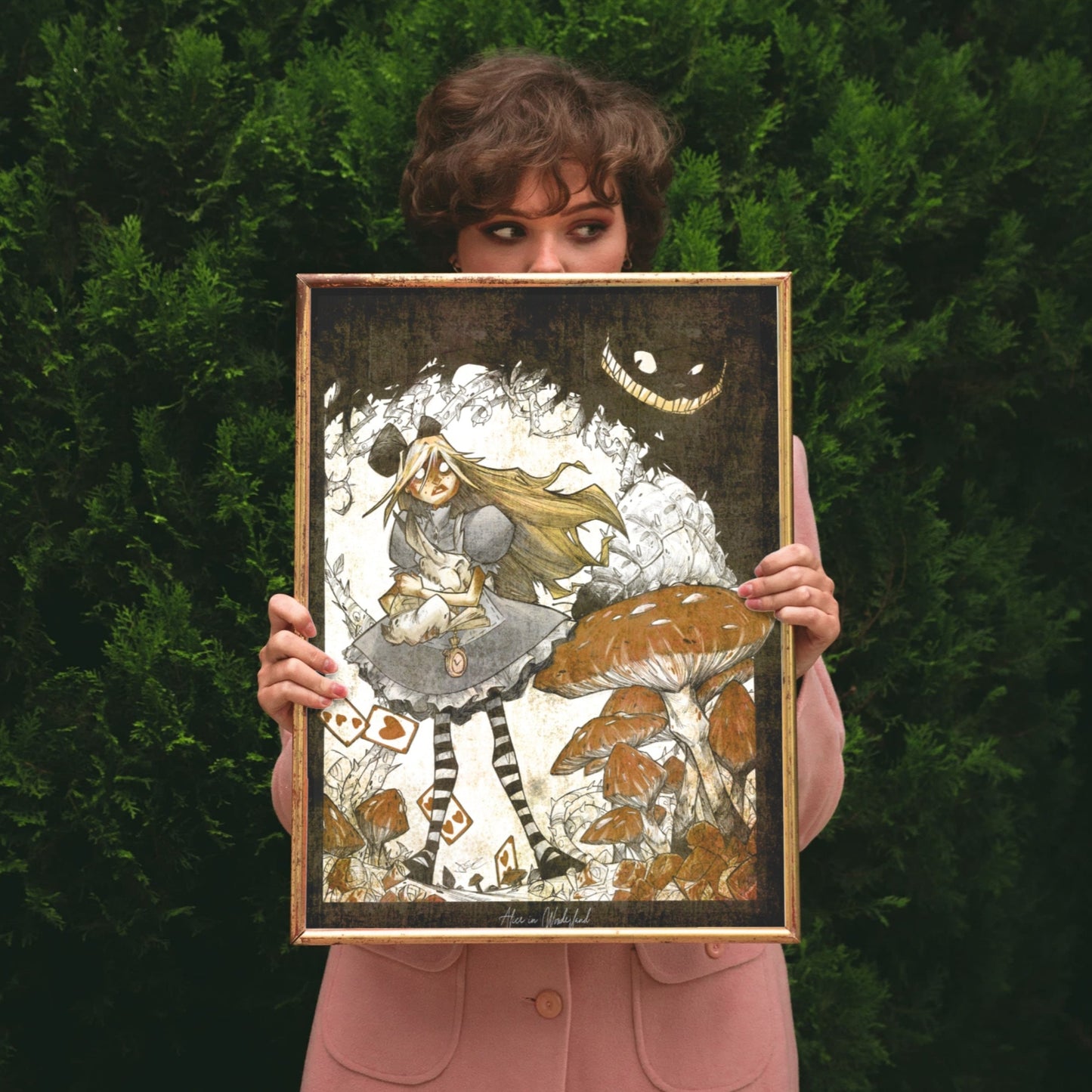 Póster Decorativo Gótico Alicia en el País de las Maravillas - Alicia Dark Creepy Gótico