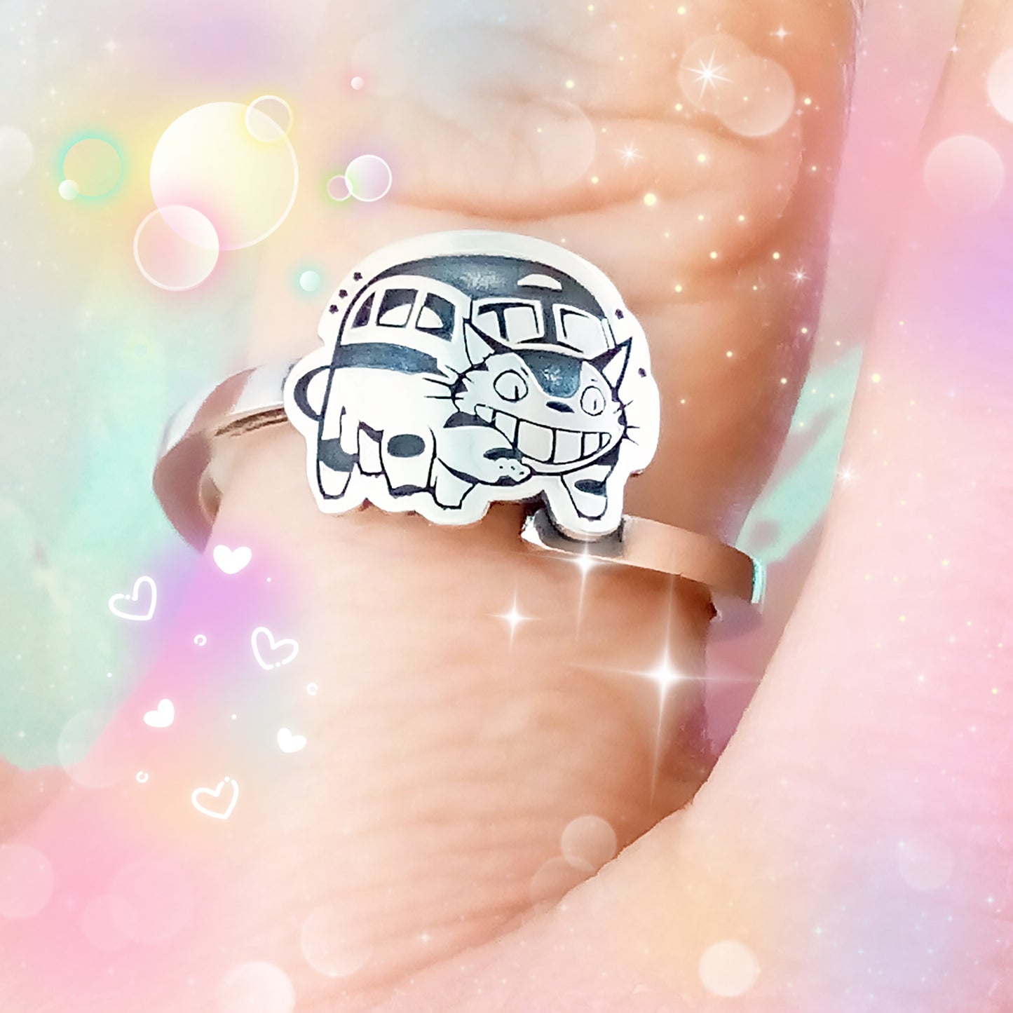 Anillo Anime Gato - Plata de ley 925
