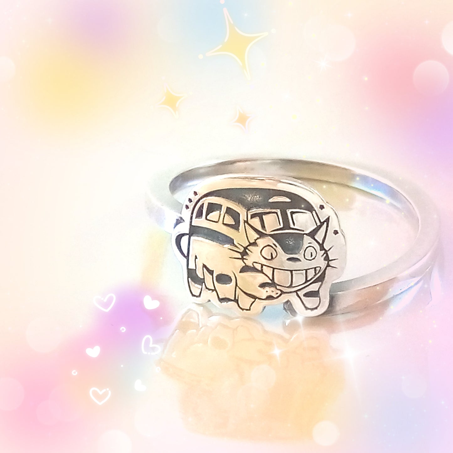 Anillo Anime Gato - Plata de ley 925