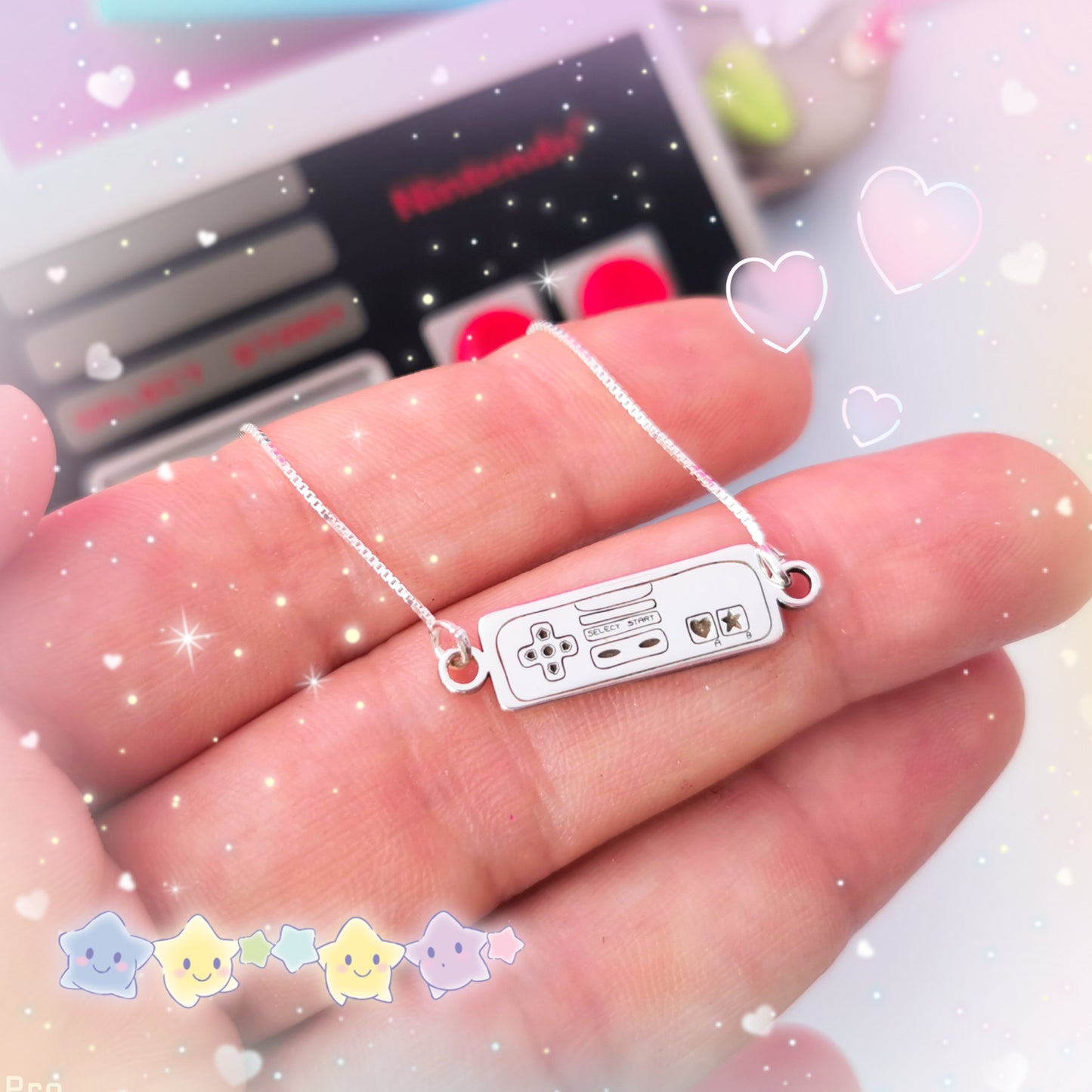 Colgante Kawaii Mando Consola Nes Plata de Ley