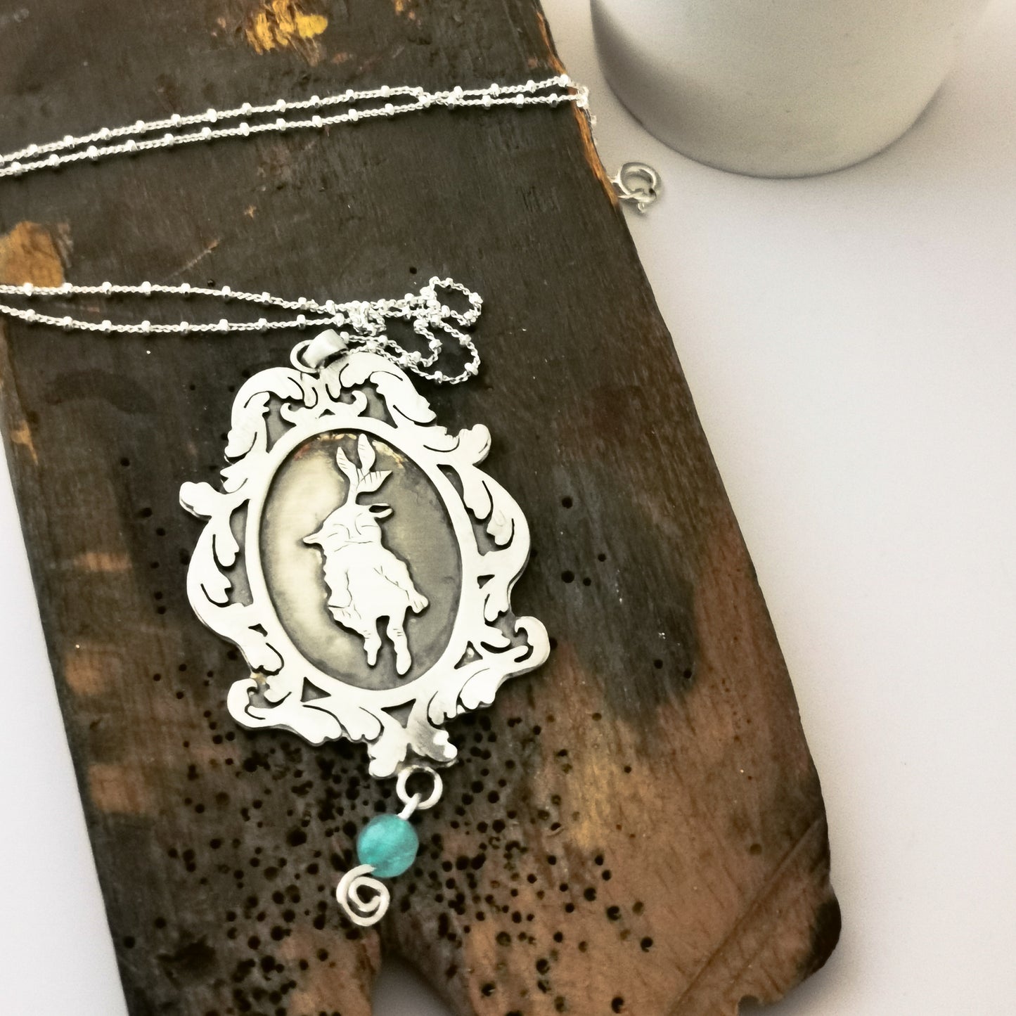 Colgante Mundo Mágico Talismán Brujería - Plata de Ley
