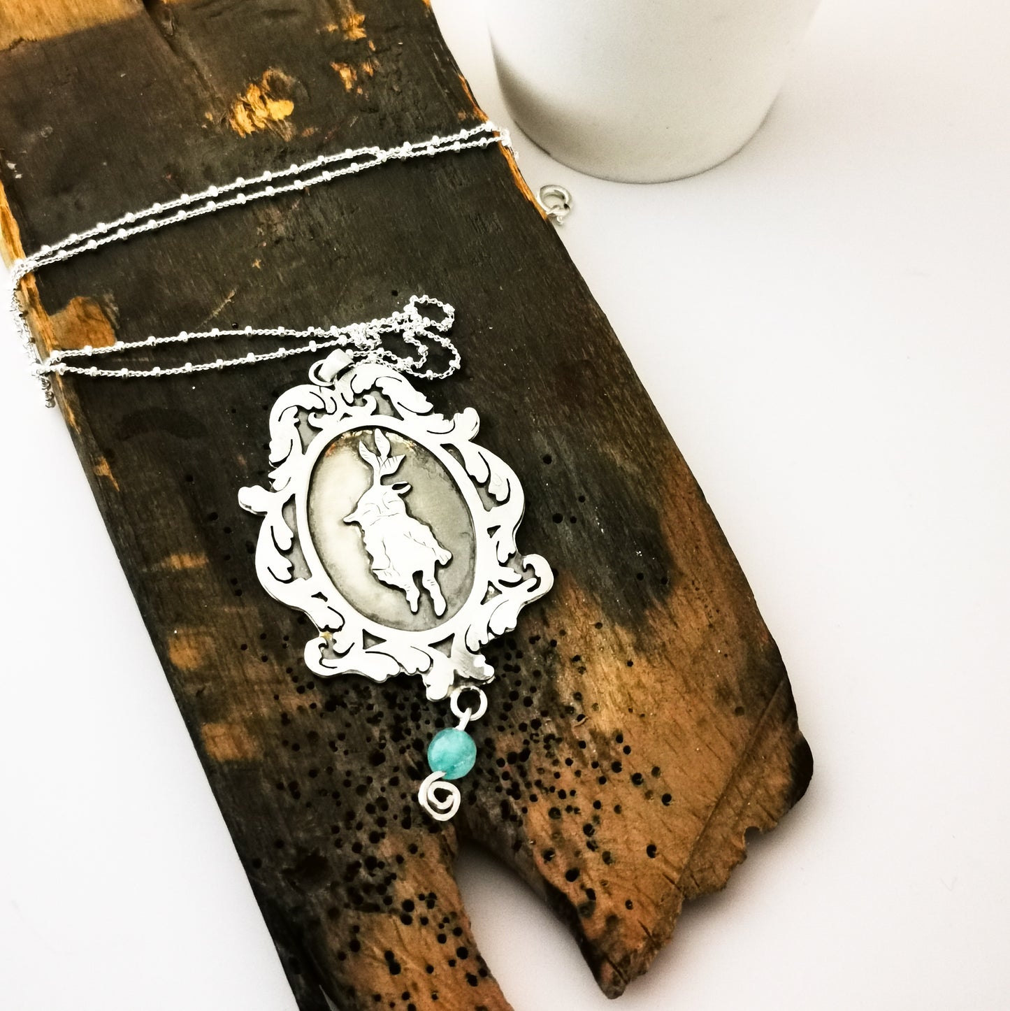 Colgante Mundo Mágico Talismán Brujería - Plata de Ley