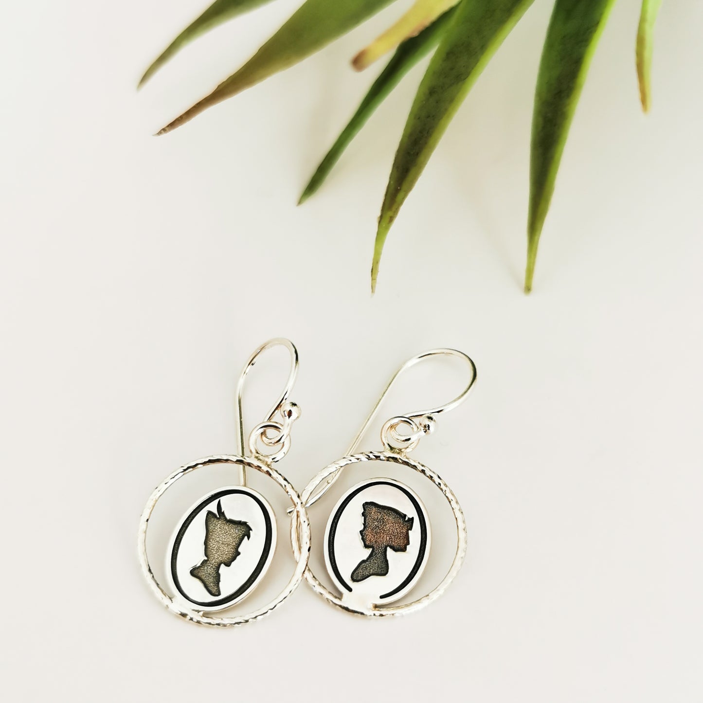 Pendientes Camafeo Plata de Ley - Wendy y Peter