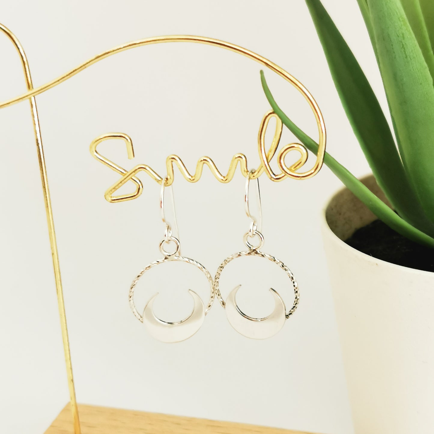Pendientes Luna Plata de Ley - Anime Sailor Moon