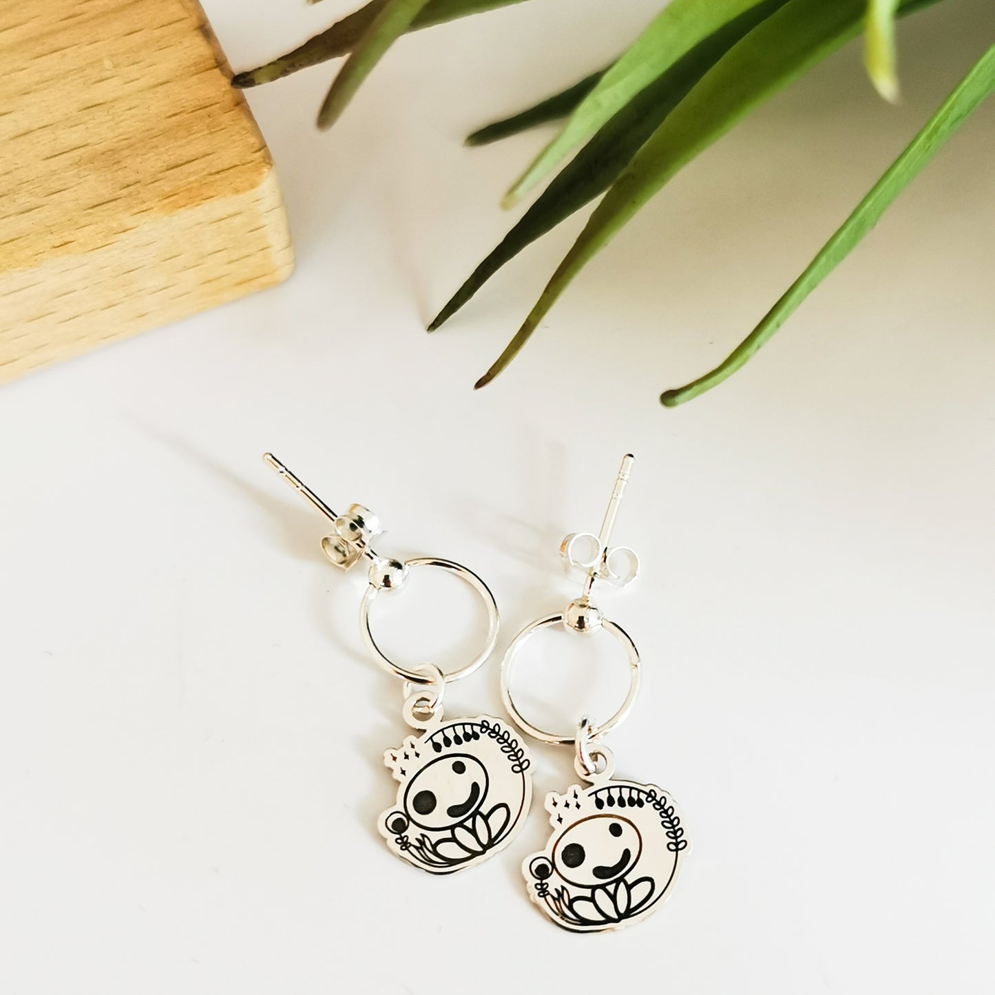 Pendientes Plata de Ley Koda-ma- Mitologia Japonesa