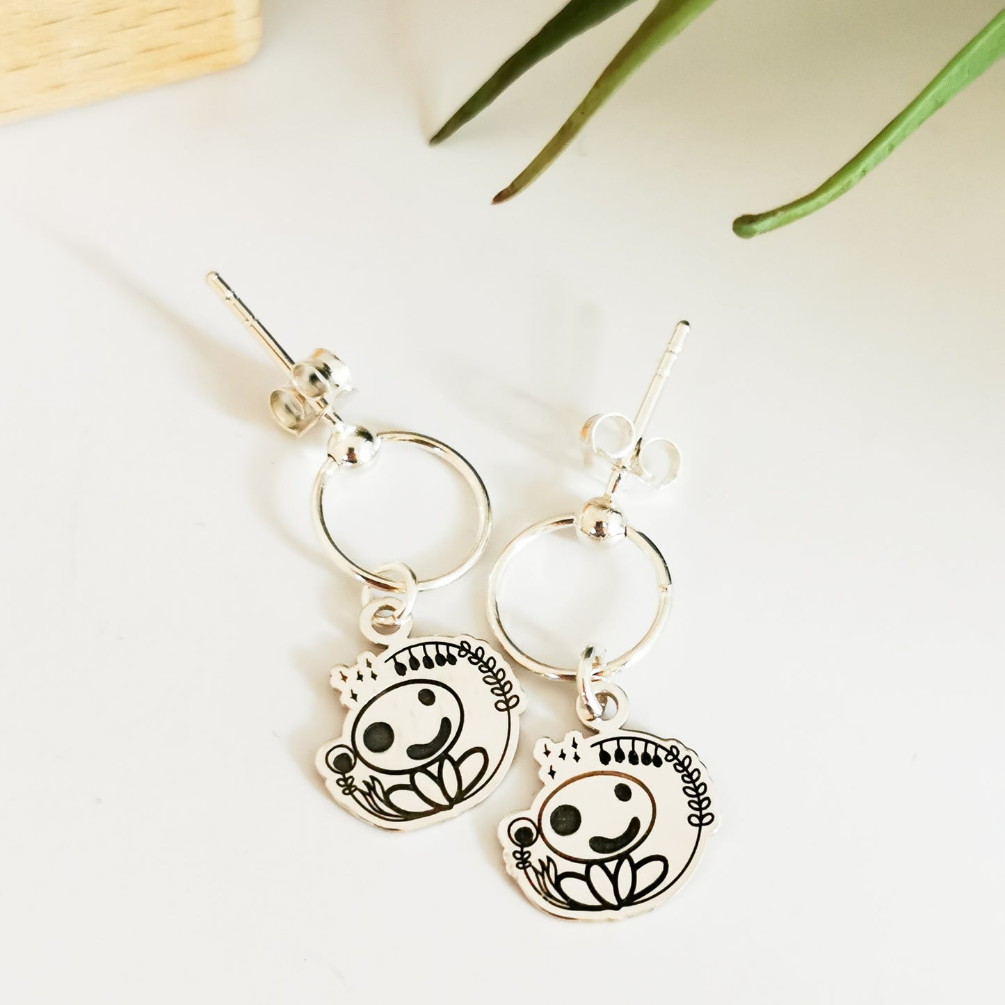 Pendientes Plata de Ley Koda-ma- Mitologia Japonesa