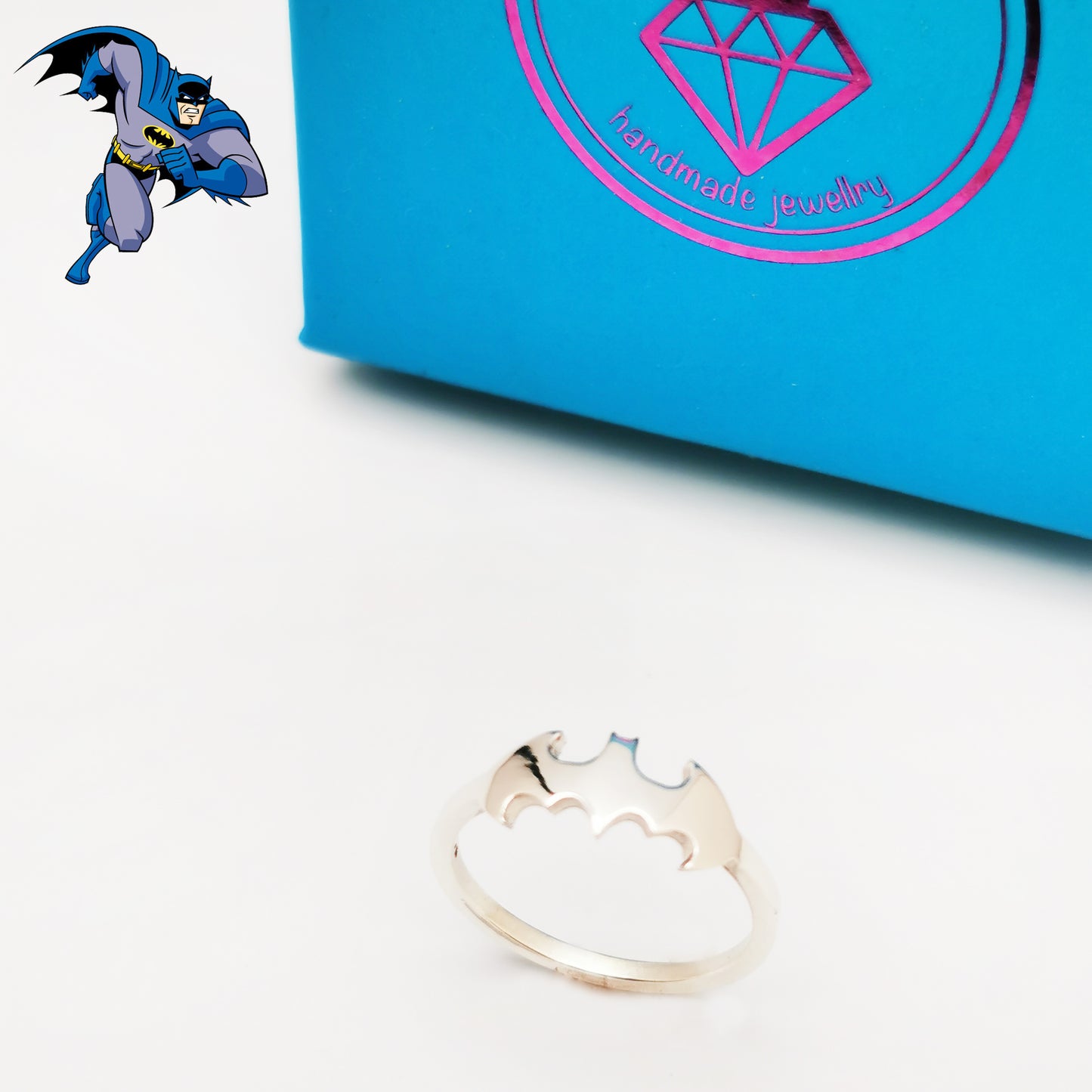 Anillo Superhéroe Murcielago Plata de Ley