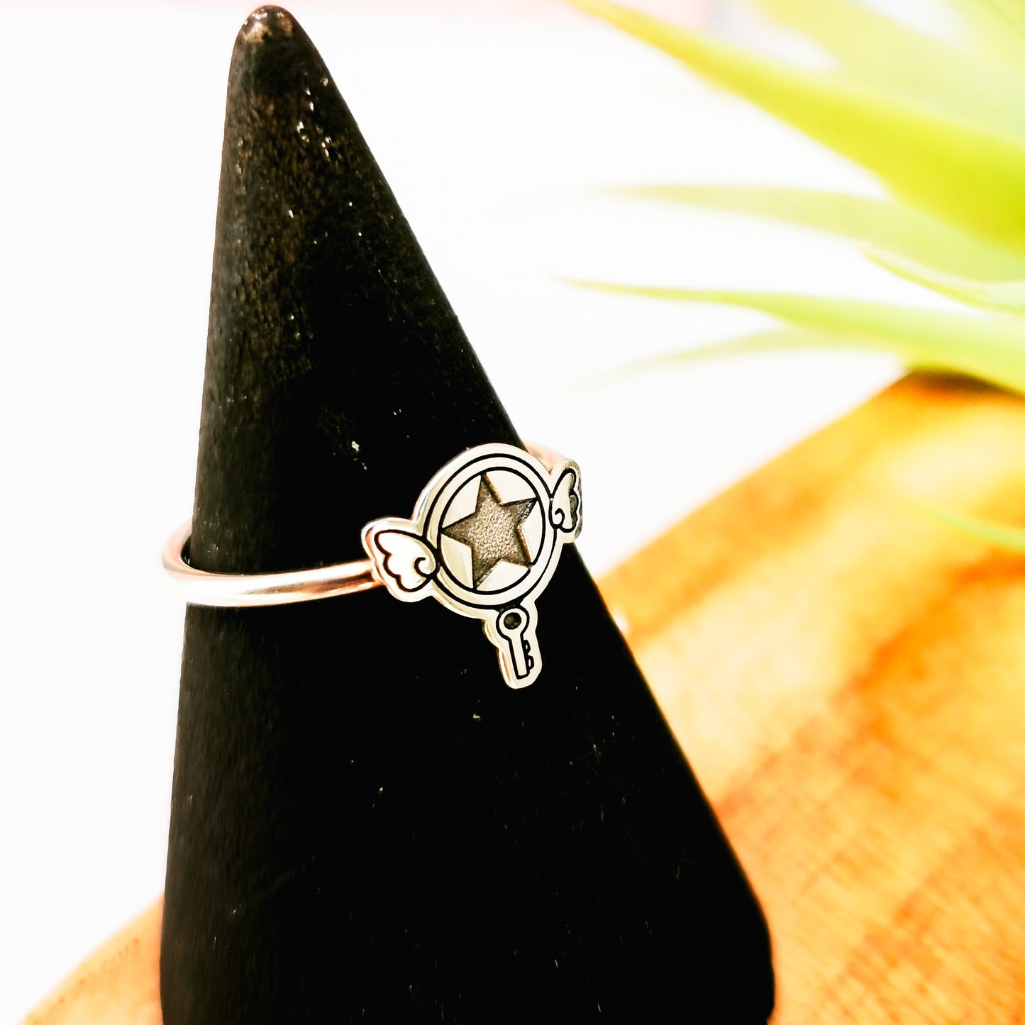 Anillo Sakura Varita Clow Plata de Ley