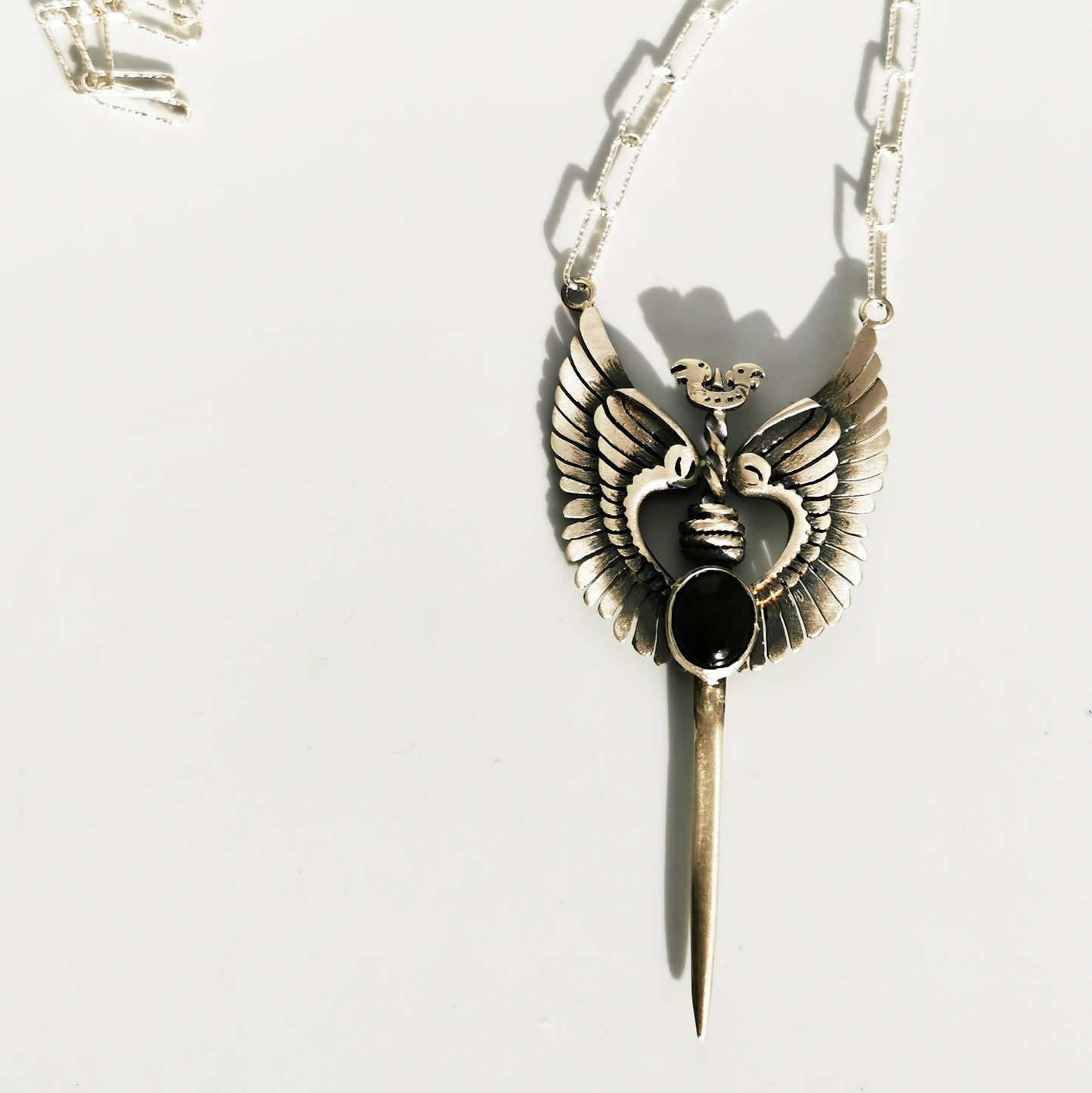 Colgante Valkiria Freya - Plata de Ley y Labradorite