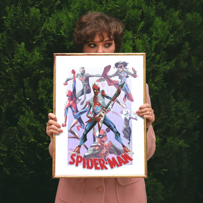 Poster Decorativo Superhéroes- SpiderVerse