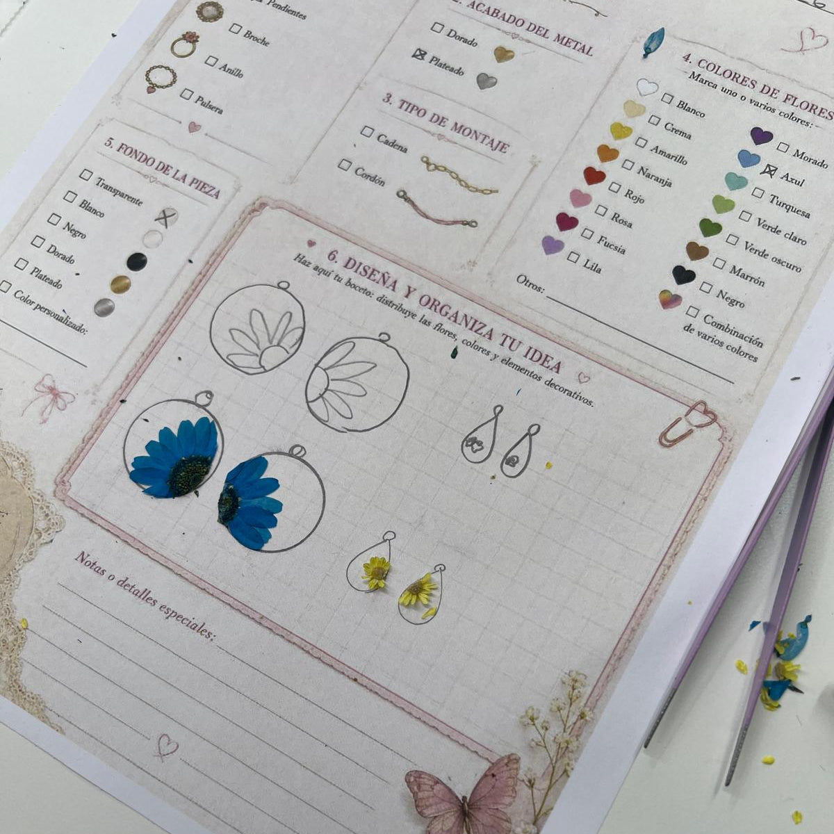 Taller de Joyería en Resina con Flores Secas